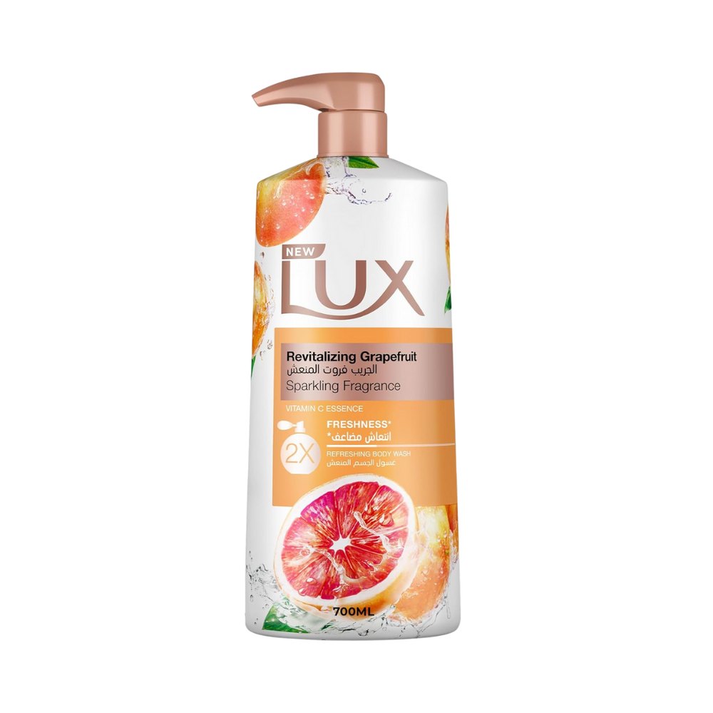 LUX Revitalizing Grapefruit Sparkling Fragrance Body Wash - 700ml| لوكس – غسول الجسم المنعش برائحة الجريب فروت – 700 مل