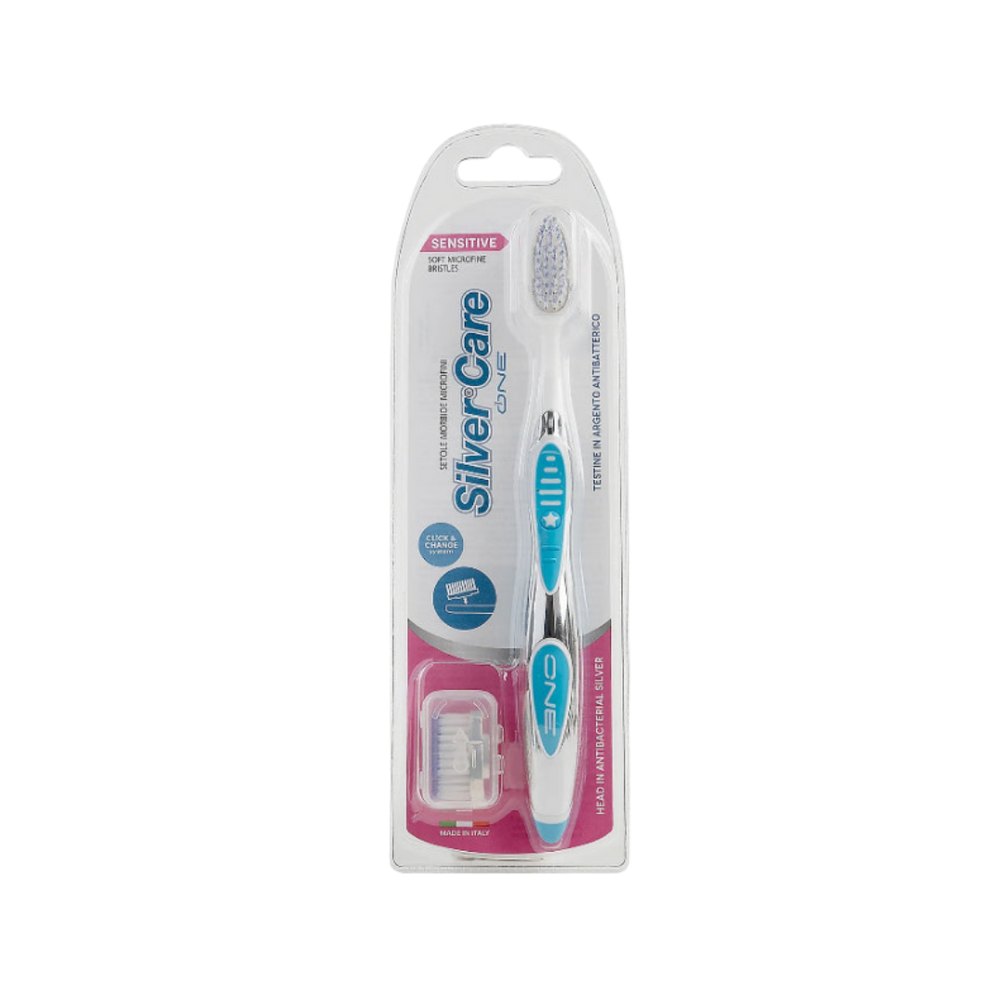 Silver Care Sensitive Soft Microfine Bristles With Extra Head | سيلفر كير فرشاة أسنان للأسنان و اللثة الحساسة