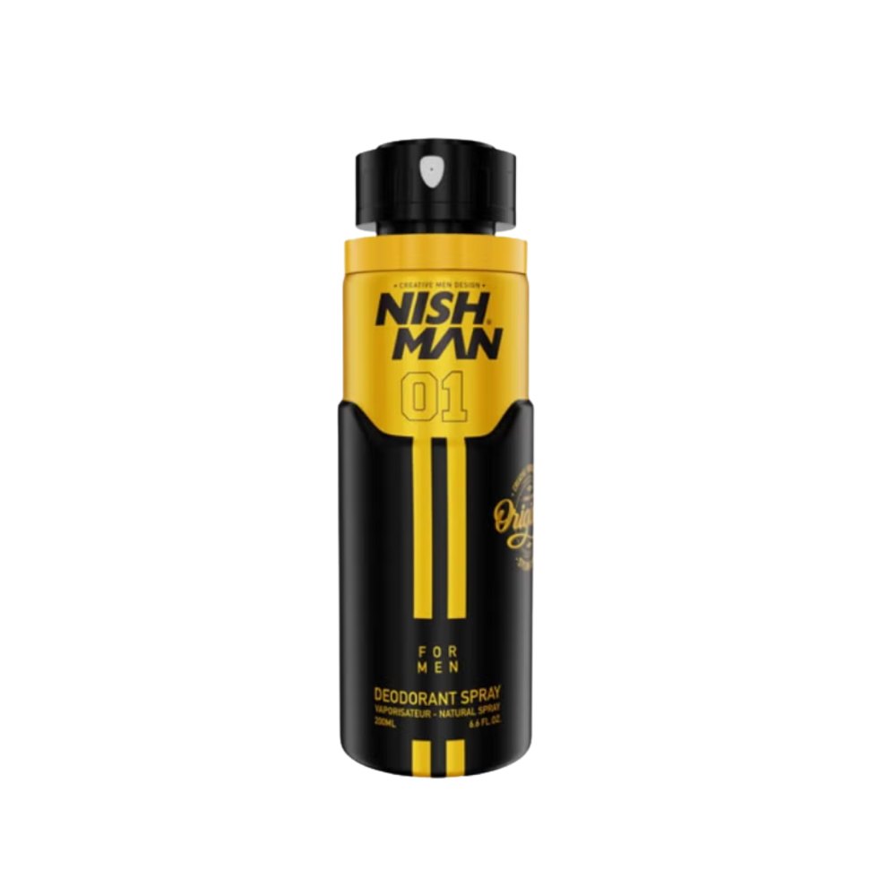 NISH MAN Deodorant Spray Original 01 - 200ml| نيشمان مزيل تعرق للرجال بخاخ -200 مل