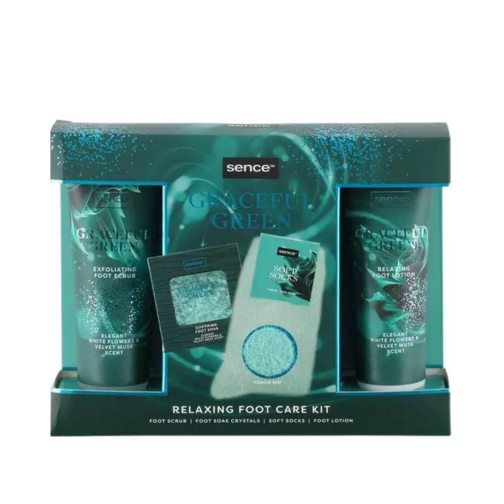 Sence Beauty Graceful Green Relaxing Foot Care Kit| سينس بيوتي مجموعة عناية بالقدمين