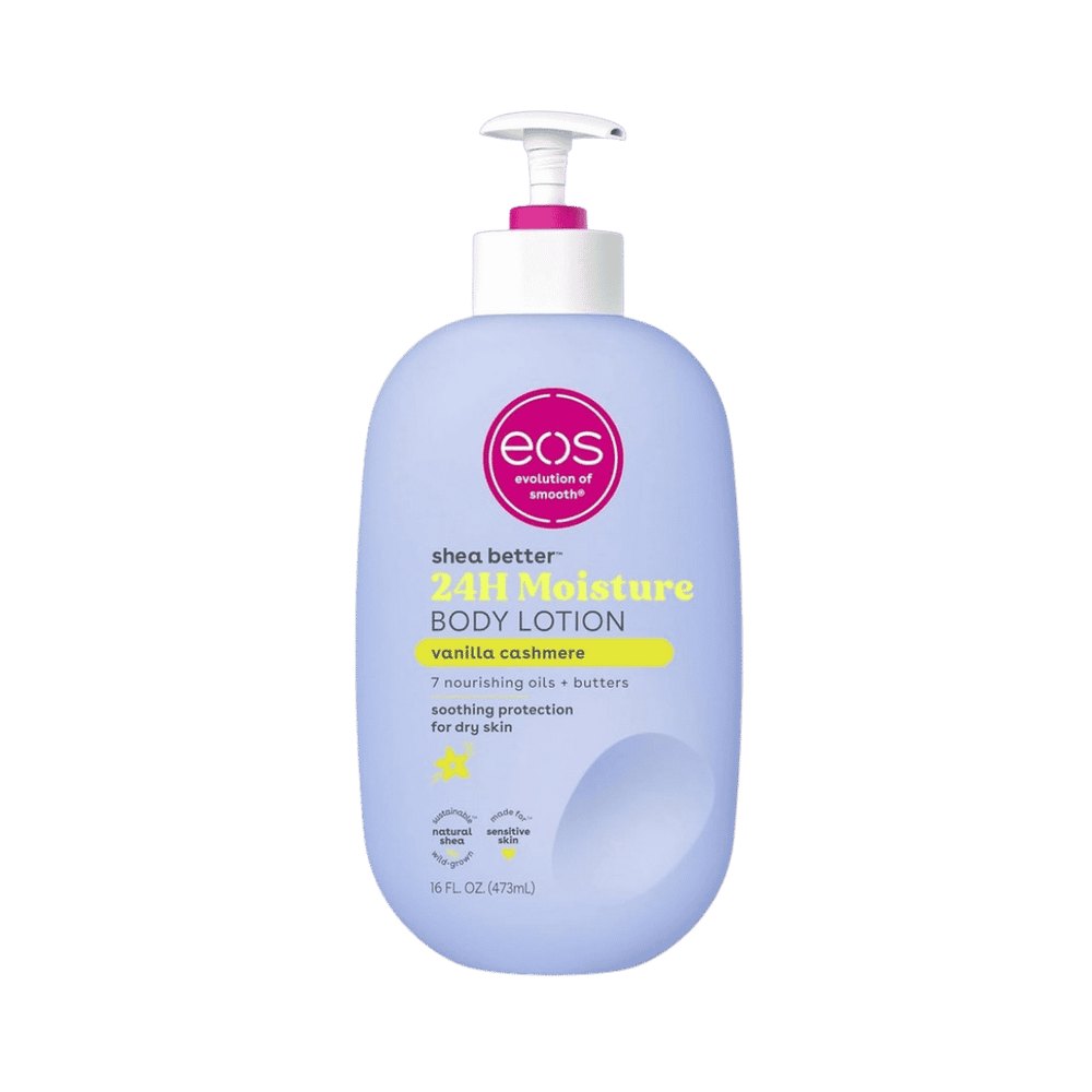 eos Shea Better Moisture Body Lotion Vanilla Cashmere - 473ml | اي او اس لوشن مرطب للجسم ٢٤ ساعة فانيلا كاشمير - 473مل
