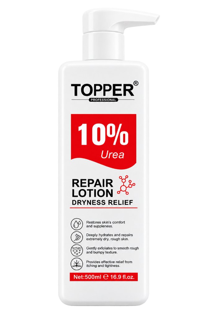 TOPPER PROFESSIONAL 10% Repair Lotion Dryness Relief - 500ml | توبر لوشن مرمم بتركيز 10% يوريا - 500مل