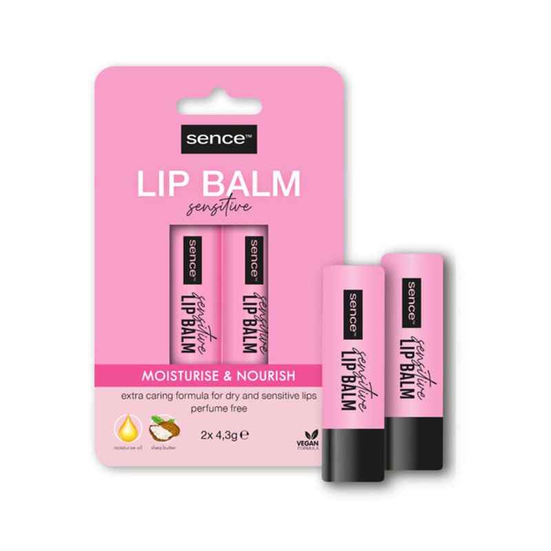 Sence Beauty Lip Balm Twin Pack Sensitive 2x4.3g | سينس بيوتي مرطب الشفاه 2×4.3 غرام