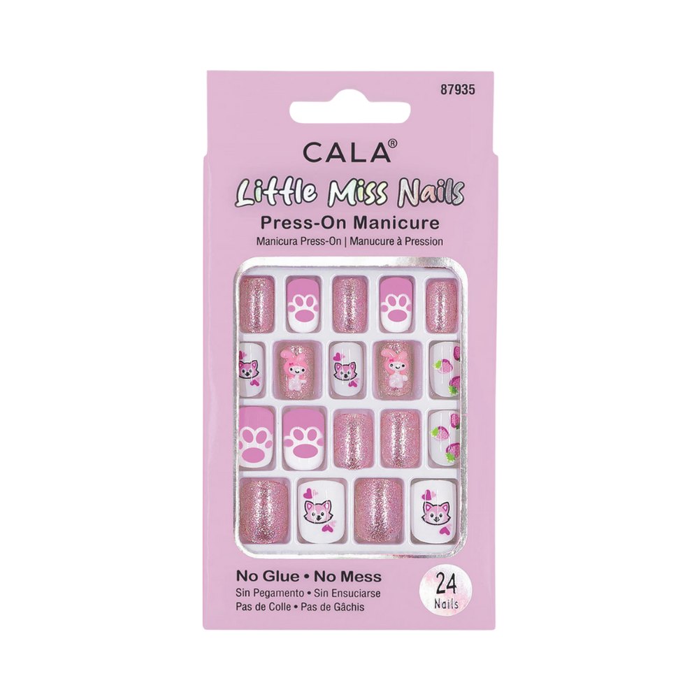 Cala LITTLE MISS NAILS PINK/GLITTER | كالا أظافر اصطناعية باللون الوردي