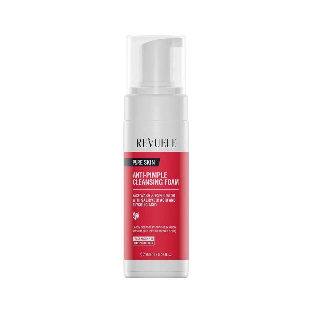 Revuele Anti-pimple cleansing foam - 150ml | ريفويل غسول رغوي للوجه للتخلص من حب الشباب - 150 مل
