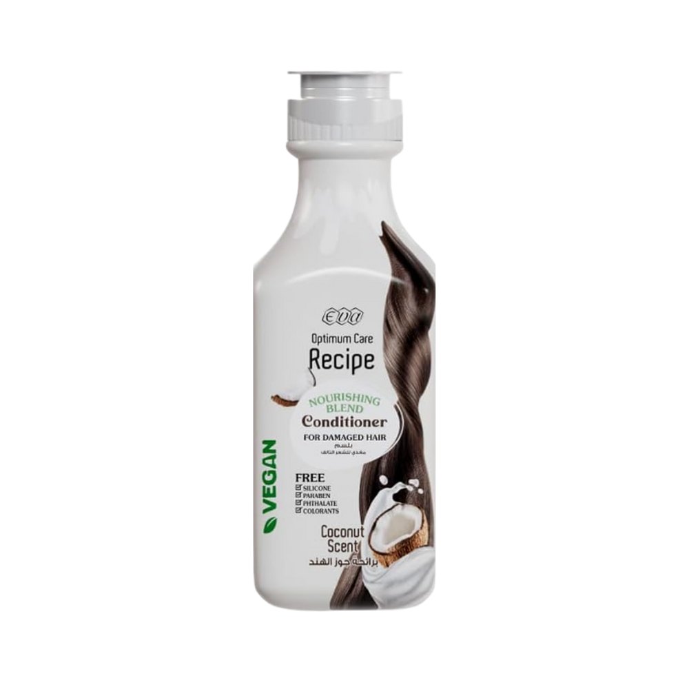 Eva Optimum Care Recipe Nourishing Blend Conditioner Coconut Scent - 350ml ايفا بلسم مغذي ومرطب للشعر برائحة جوز الهند -مل 350
