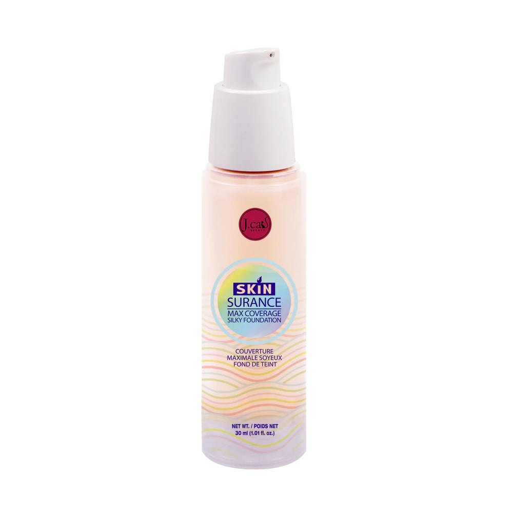 J. Cat SKINSURANCE MAX COVER SILKY FOUNDATION PORCELAIN - 30ml| جي كات كريم اساس عالي التغطية -30مل
