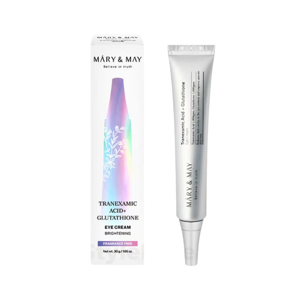 MARY & MAY Tranexamic Acid + Glutathion Eye Cream - 30ml | ماري اند ماي كريم العين بحمض الترانيكساميك + الجلوتاثيون - 30 مل