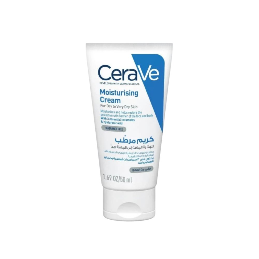 Cerave Moisturizing Cream For Dry To Very Dry Skin - 50ml | سيرافي كريم مرطب للبشرة الجافة إلى الجافة جدًا – 50 مل
