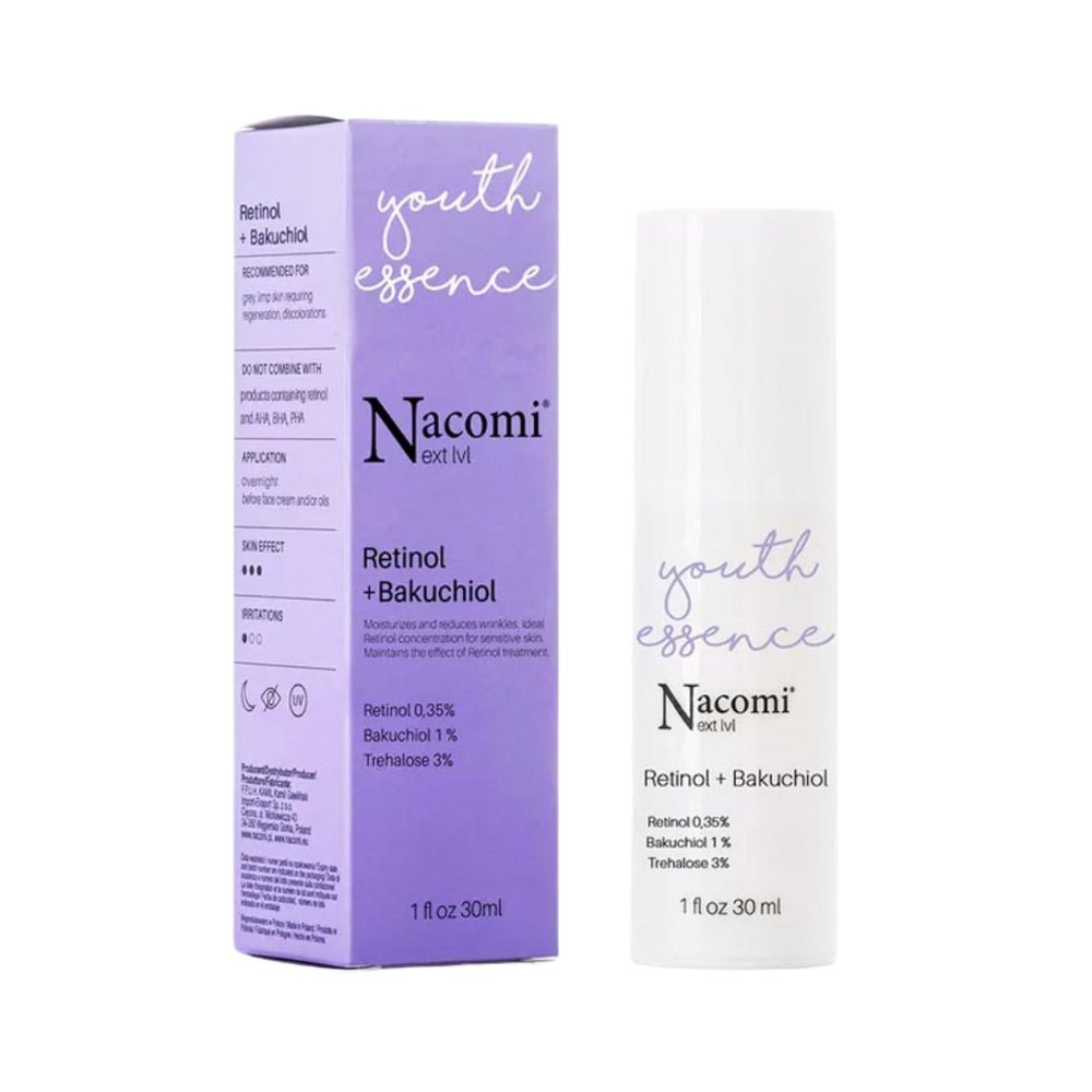 Nacomi Next Level Retinol 0,35 % + Bakuchiol 1% - 30ml | ناكومي سيروم نيكست ليفل ريتينول 0.35% مع باكوتشيول 1% – 30 مل