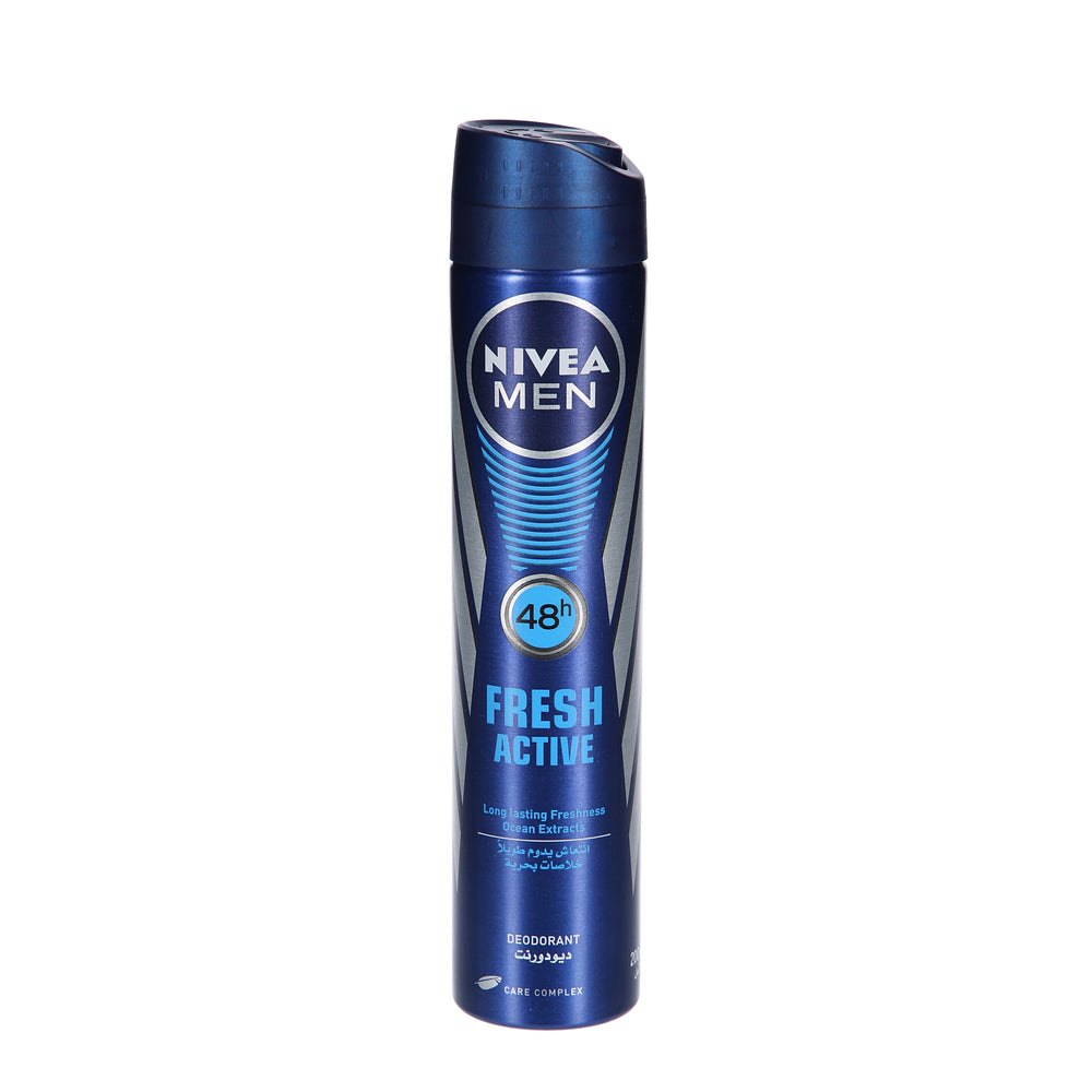 NIVEA Fresh Active Deodorent Antibacterial - 200ml | نيفيا بخاخ مضاد تعرق للرجال مضاد للبكتيريا - 200 مل