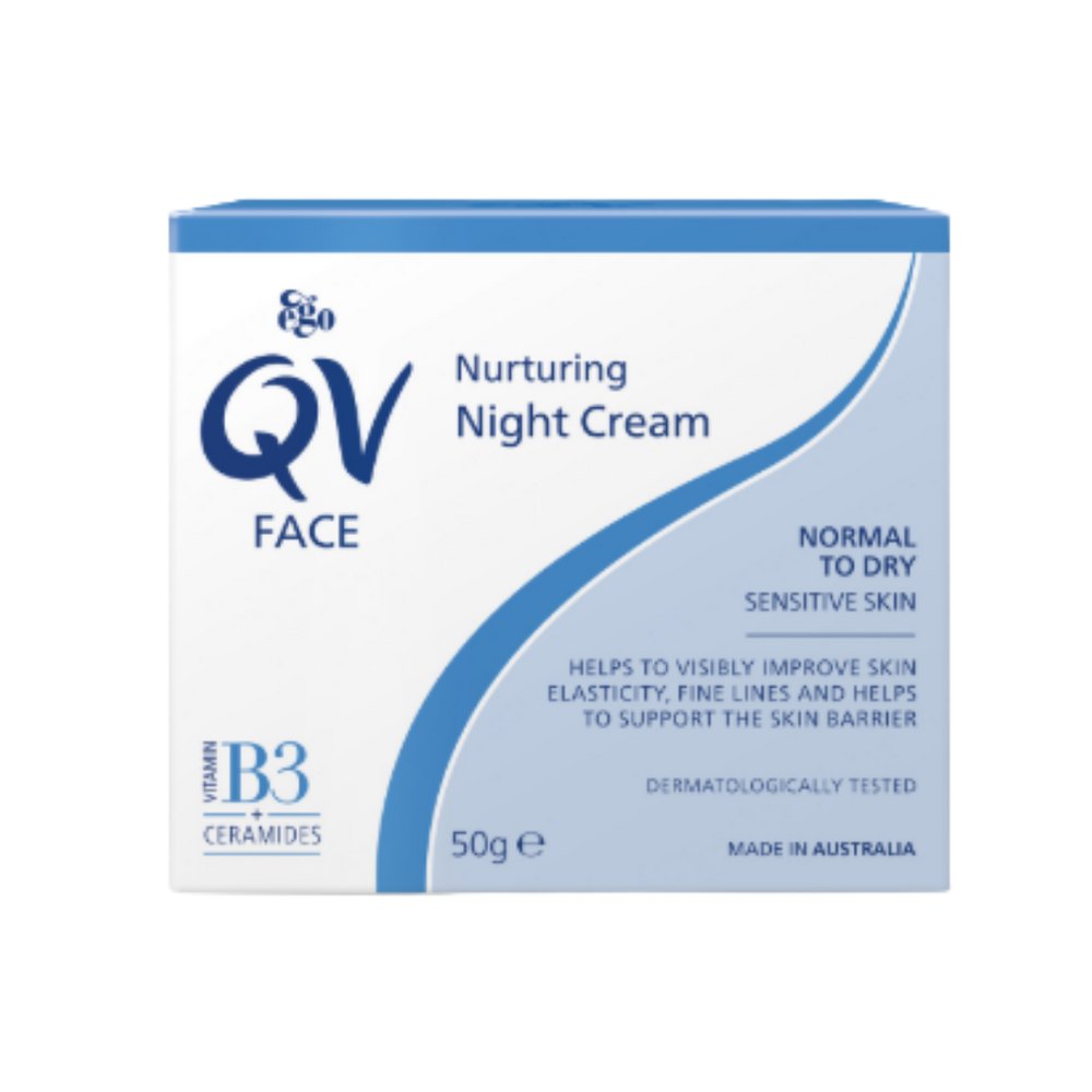QV Nurturing Night Cream For sensitive skin - 50g | كيو في كريم ليلي للبشرة الحساسة - 50 غ