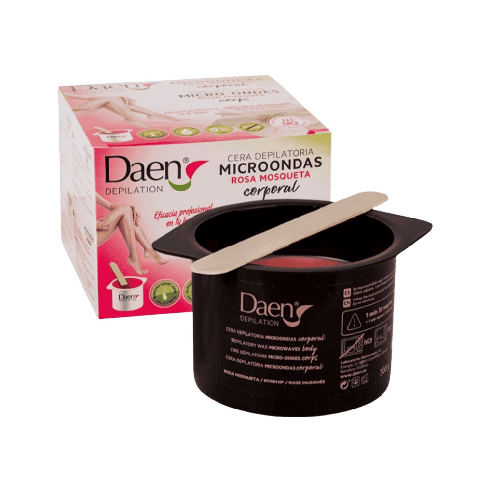 Daen Wax Cera Microondas Corporal Rosa mosqueta - 250gr | داين شمع إزالة شعر للجسم بنظام التسخين في الميكروويف - 250غ