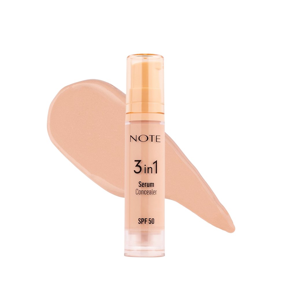 NOTE 3 in 1 Serum Concealer 00 Light SPF 50 - 9.5ml| نوت كونسيلر سيروم 3 في 1 بتركيبة خفيفة