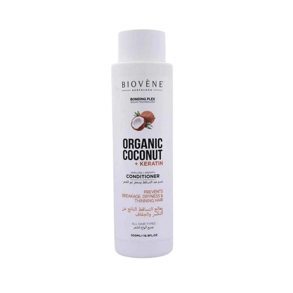 BIOVENE Organic Coconut + Keratin Hair Loss Growth Conditioner - 500ml | بيوفين بلسم جوز الهند مع كيراتين لمنع التساقط - 500مل