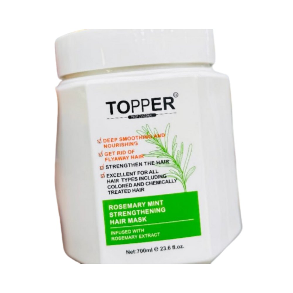 TOPPER PROFESSIONAL Rosemary Mint Strengthening Hair Mask - 700ml | توبر ماسك شعر مقوي بالنعناع والروزماري - 700مل
