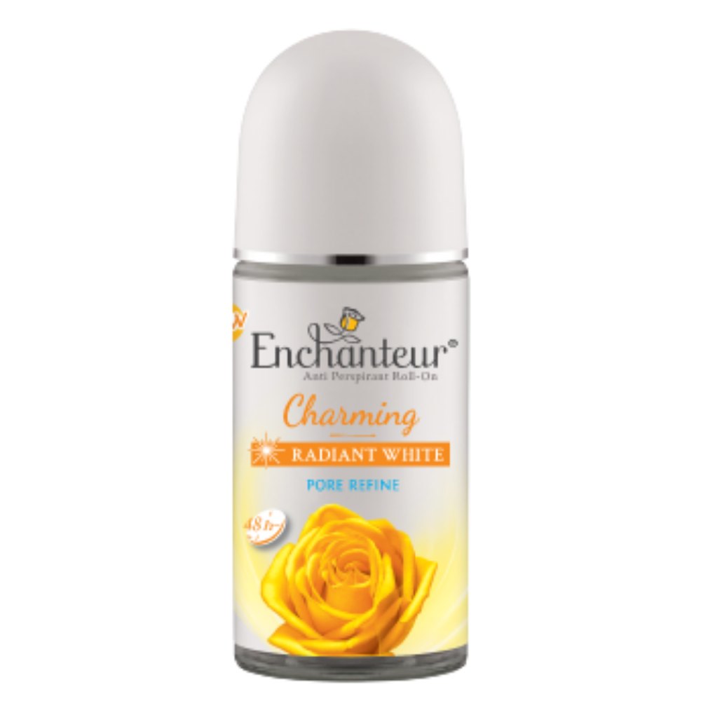 Enchanteur Radiant White Charming Perfumed Deo Roll On - 50ml | انشانتر مزيل تعرق رول اون شارمنغ - 50 مل