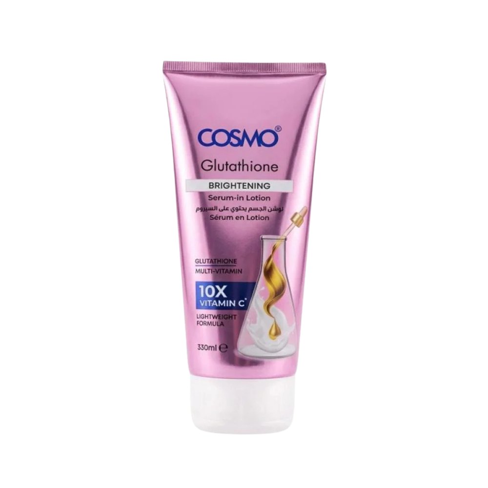 COSMO COSMETICS BODY SERUM IN LOTION BRIGHTENING - 330ml | كوزمو كوزمتكس لوشن جسم بالجلوتاثيون لتعزيز الإشراقة – 330 مل