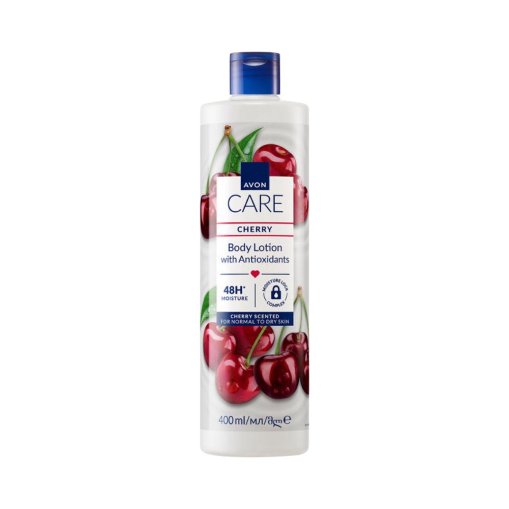 AVON Care CHERRY Body Lotion With Antioxidants - 400ml | أفون كير لوشن الجسم بالكرز مع مضادات الأكسدة - 400 مل