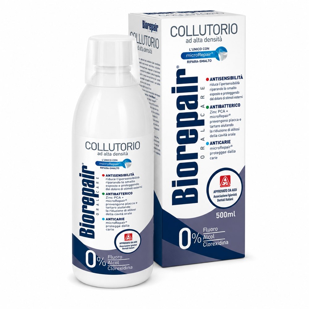 Biorepair Antibacterial MouthWash High Density - 500ml | بايوريبير غسول للفم مضاد للبكتيريا - 500 مل