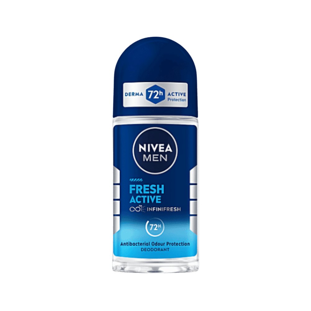 NIVEA MEN Fresh Active Anti-Perspirant Deodorant Roll On - 50ml| نيفيا مزيل عرق رول أون فريش أكتيف للرجال -50 مل
