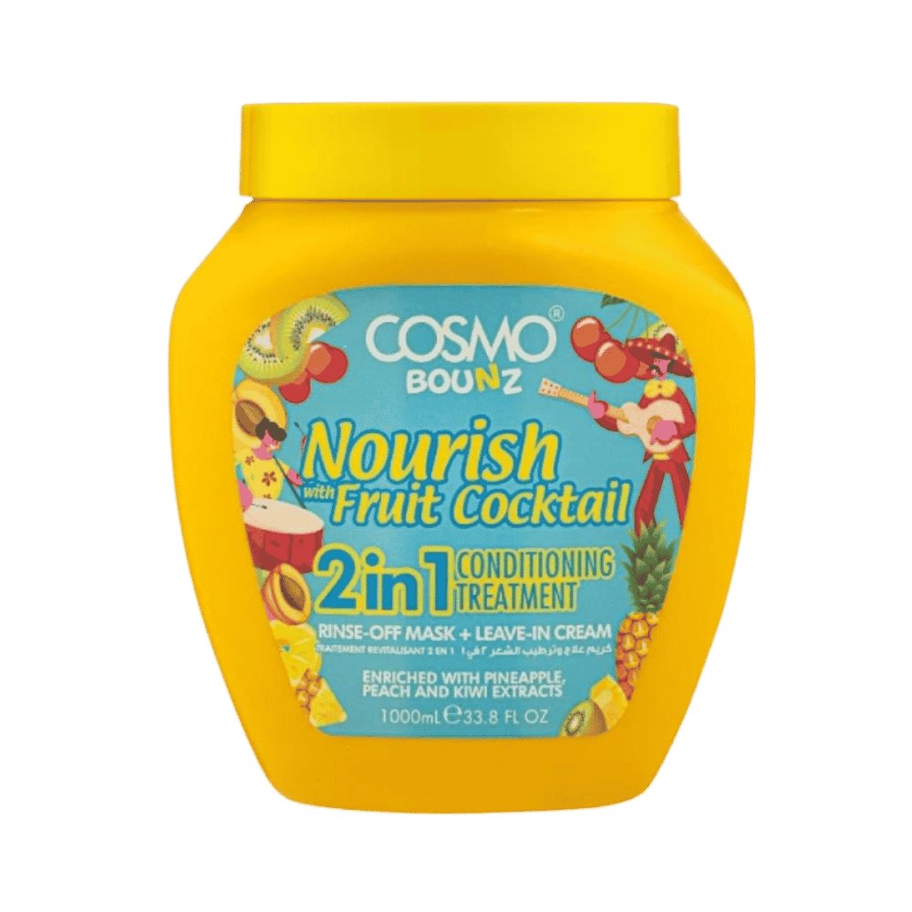 COSMO COSMETICS 2IN1 HR TREATMENT COCKTAIL BZ - 1000ml | كوزمو كوزمتكس علاج شعر 2 في 1 كوكتيل الفواكه - 1000 مل
