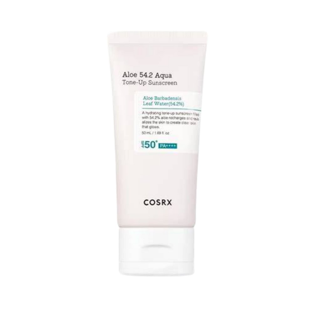 COSRX Aqua Tone Up Aloe 54.2 Sunscreen spf 50 - 50ml | كوزركس واقي شمسي مائي مع لون spf50 بالالوفيرا - 50 مل