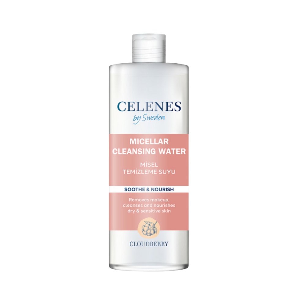 Celenes by Sweden Cloudberry Micellar Water – Dry And Sensitive Skin - 250ml | سيلينس ماء ميسيلار للبشرة الجافة والحساسة - 250 مل