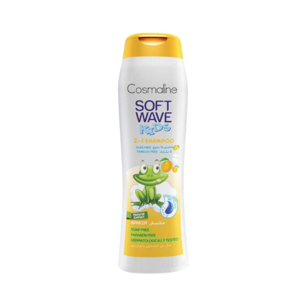Cosmaline Soft Wave Apricot Tear Free Shampoo Kids - 400ml |كوزمالين شامبو سوفت ويف بالمشمش للأطفال بدون دموع 400 مل