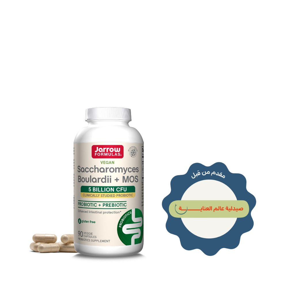 Jarrow Probiotic + Prebiotic 5 Billion – 90 Veggie Capsules|جارو بكتيريا نافعة لدعم صحة الهضم 5 مليارات – 90 كبسولة نباتية