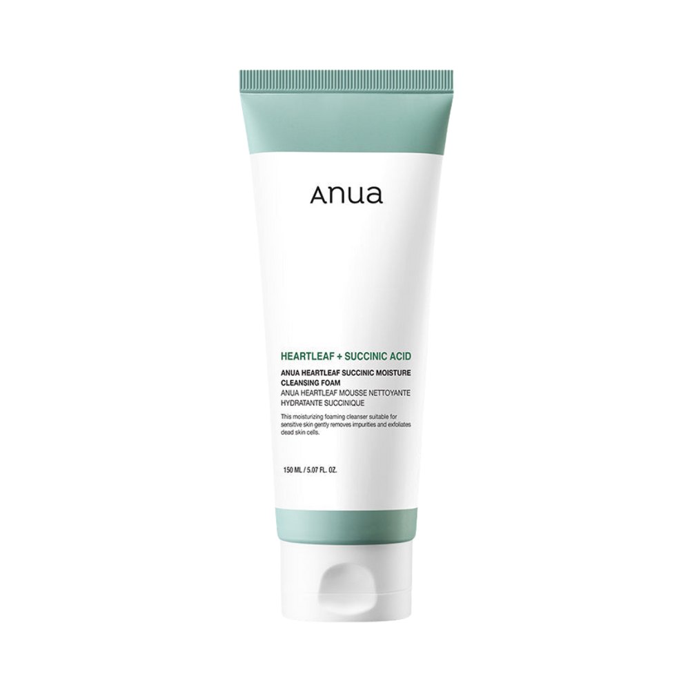 Anua Heartleaf Succinic Acid Moisture Cleansing Foam - 150ml | أنوا غسول رغوي للوجه سكسينيك اسيد - 150 مل
