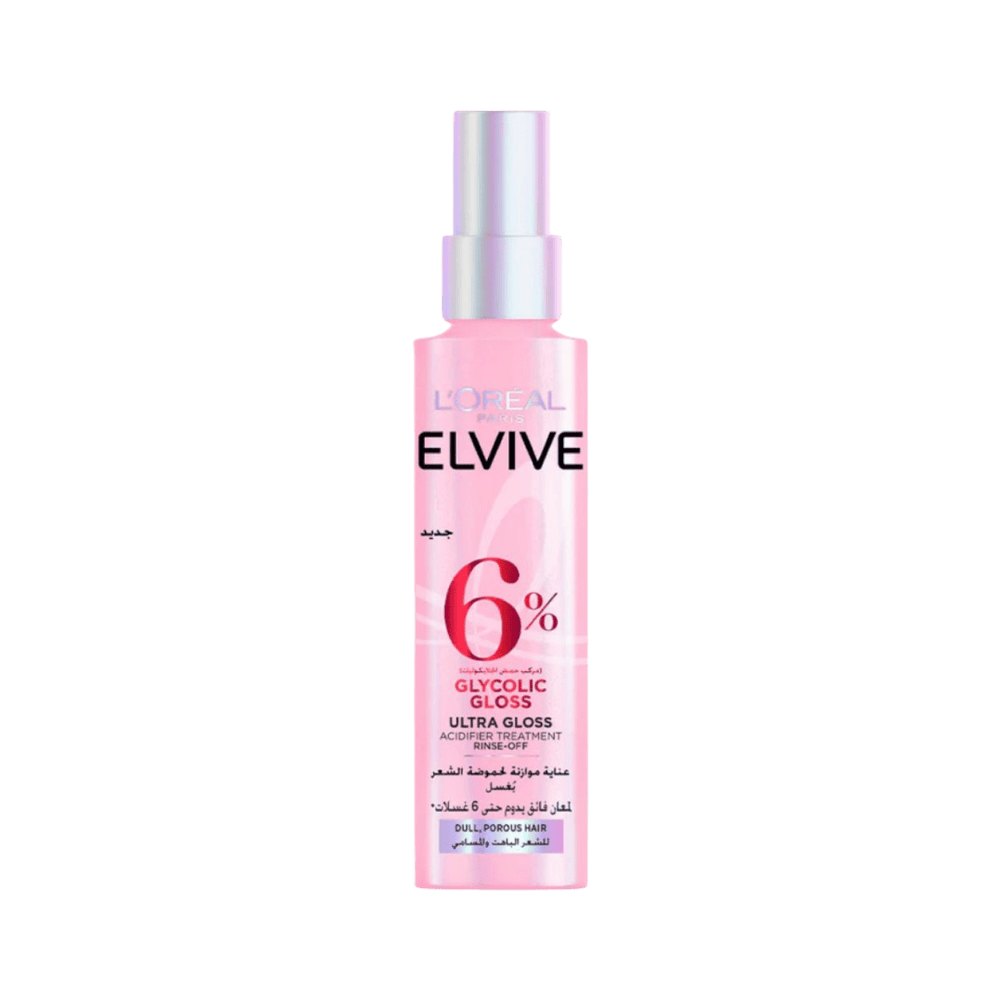 L’Oreal Elvive Glycolic Gloss Acidifier - 150ml | لوريال إل فيف بخاخ معالج للشعر جليكوليك 6% - 150مل