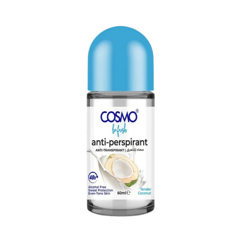 COSMO COSMETICS BODY ROLL ON COCONUT - 60ml | كوزمو كوزمتكس مزيل تعرق رول برائحة جوز الهند - 60مل