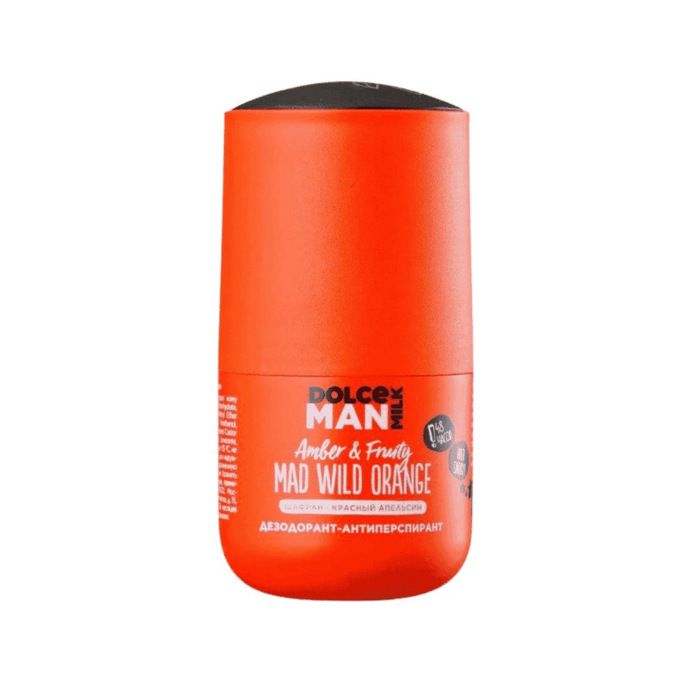 DOLCE MILK Man Amber & Fruity Mad Wild Orange - 50ml | دولتشي ميلك مزيل تعرق للرجال - 50 مل