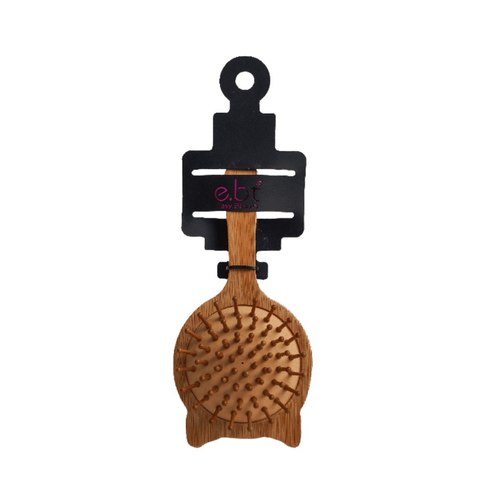 Easy Beauty Small Round Wooden Hair Brush | إيزي بيوتي فرشاة شعر خشبية صغيرة دائرية