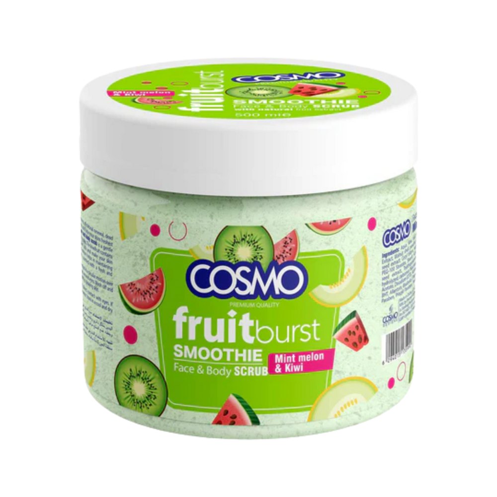 COSMO Smoothie Face & Body Scrub Mint Melon & Kiwi - 500ml | كوزمو مقشر للجسم بالبطيخ والكيوي - 500 مل