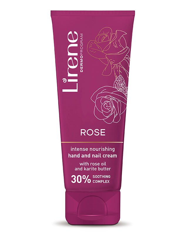 Lirene Crema Rose De Maini Cu Trandafiri - 75ml | ليرين كريم مرطب لليدين و الاظافر بزيت الورد - 75 مل