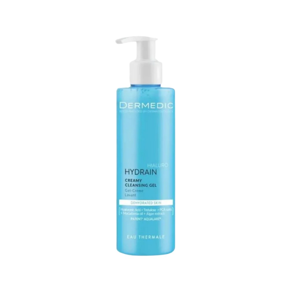 DERMEDIC Hydrain Hialuro Creamy Cleansing Gel - 200ml | ديرمديك غسول جل للبشرة الجافة و الحساسة - 200 مل