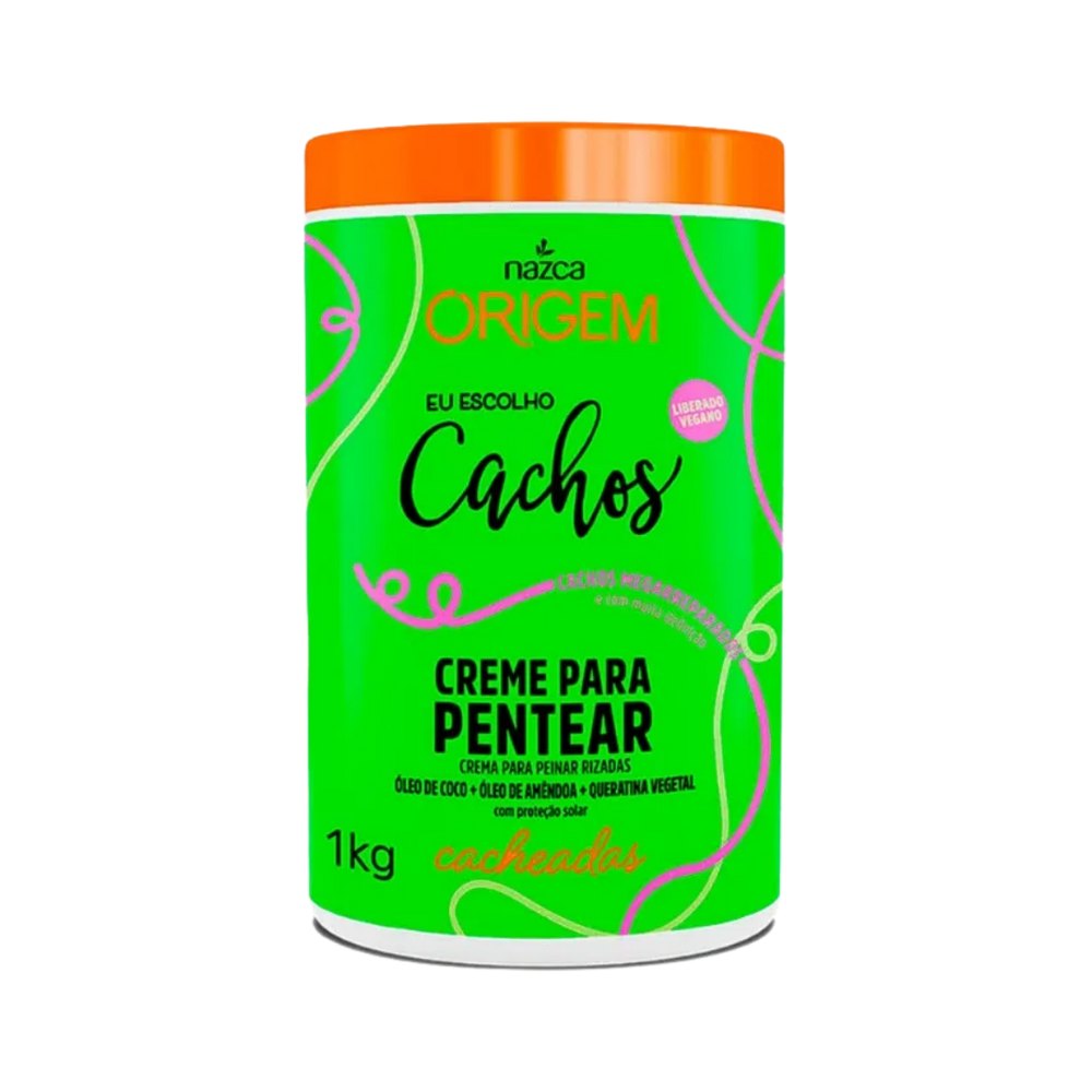 nazca Origem Cachos Cacheadas Creme Para Pentear 1Kg - 1kg | نازكا كريم تصفيف الشعر الكيرلي والمموج - 1 كغ