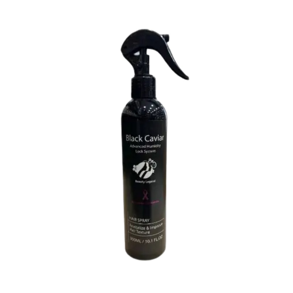 Top Beauty Legend Black Caviar Hair Spray Revitalize & Improve Hair Texture - 300ml | اسطورة الجمال بخاخ تثبيت الشعر بمستخلص الكافيار - 300 مل