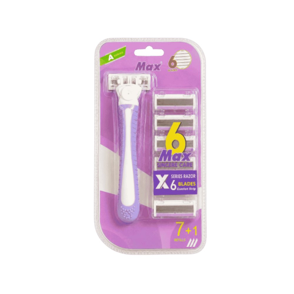 MAX Sincere Care 6 Blades Series Razor | ماكس شفرة حلاقة 6 قطع