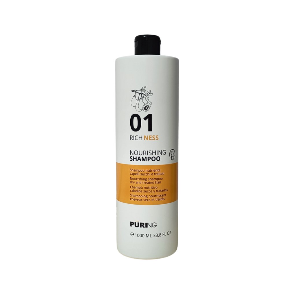 Puring 01 Richness Nourishing Shampoo - 1000ml | بيورنك 01 شامبو مغذٍ للشعر الجاف والمتضرر – 1000 مل