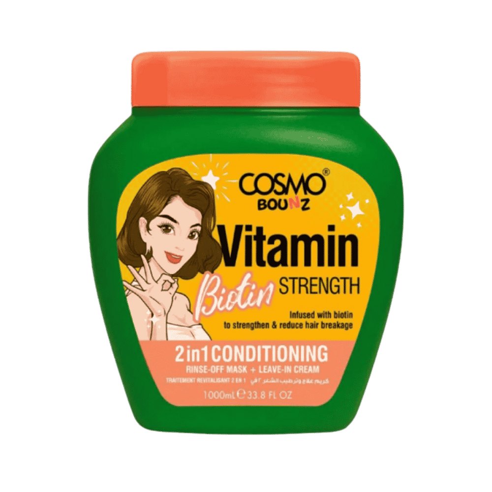 COSMO COSMETICS 2IN1 CONDITIONING BIOTIN BOOST BZ - 1000ml | كوزمو كوزمتكس بيوتين بوست علاج وبلسم شعر 2 في 1 – 1000 مل
