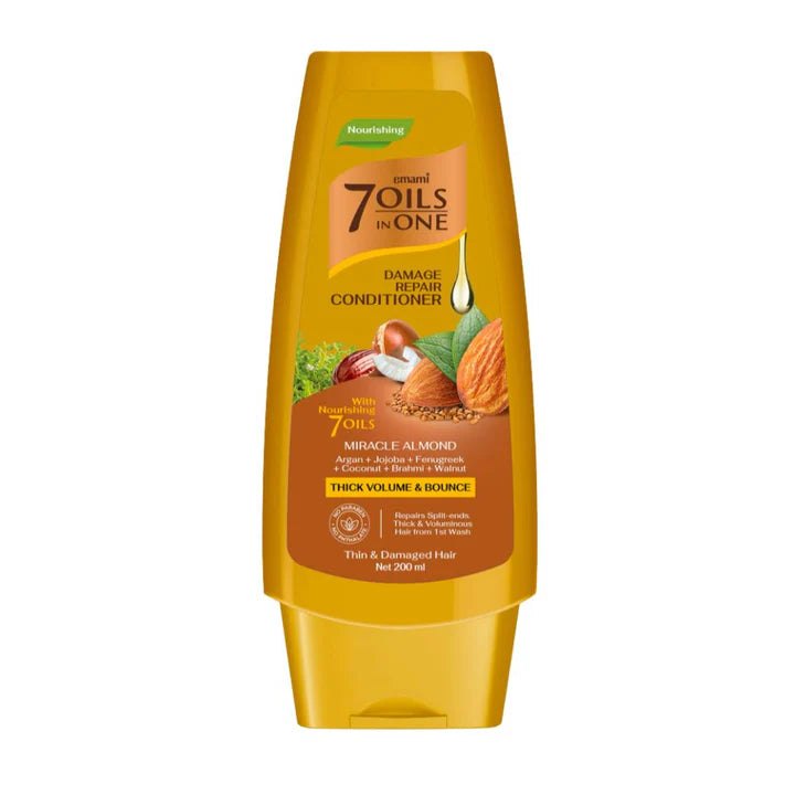 Emami 7 Oils in One One Damage Repair Conditioner Miracle Almond - 400ml | امامي بلسم الترميم للشعر المتضرر بزيت اللوز - 400 مل