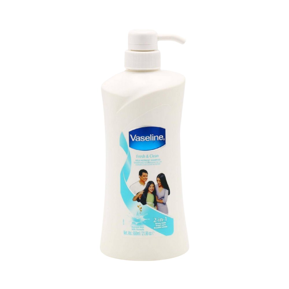 Vaseline Fresh & Clean Milk Nutrient Shampoo - 650ml | فازلين شامبو منظف ومنعش - 650 مل