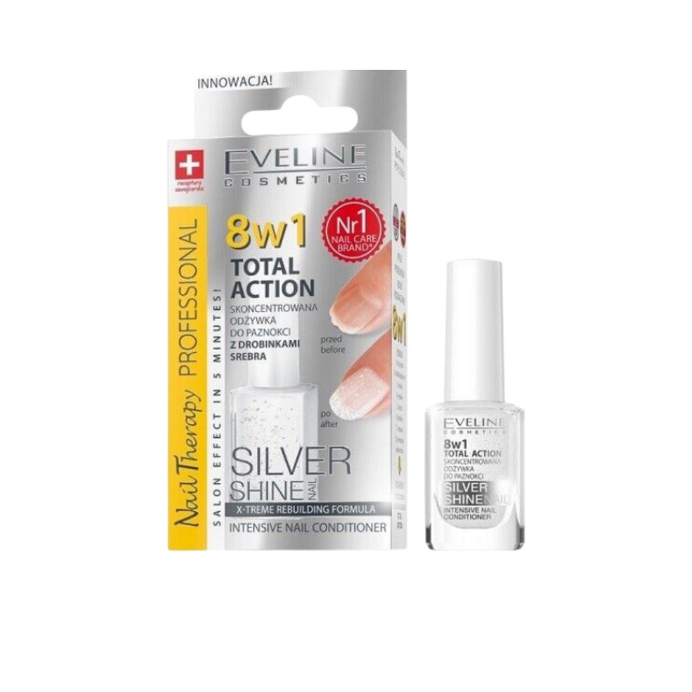 EVELINE 8 In 1 Total Action - 12ml | ايفلين مقوي أظافر 8 في 1 - 12 مل
