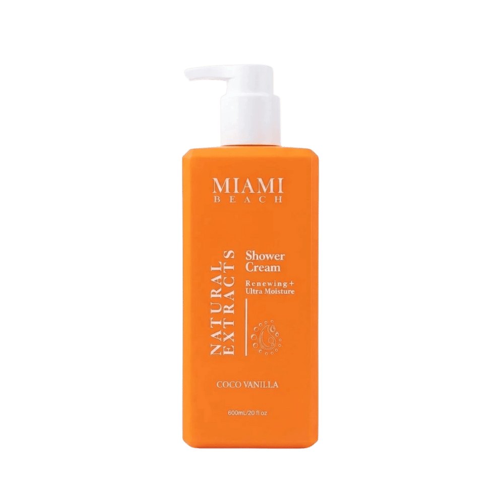 MIAMI BEACH Shower Cream Renewing + Ultra Moisture Coco Vanilla - 600ml | ميامي بيتش جل استحمام فانيلا و جوز الهند - 600مل