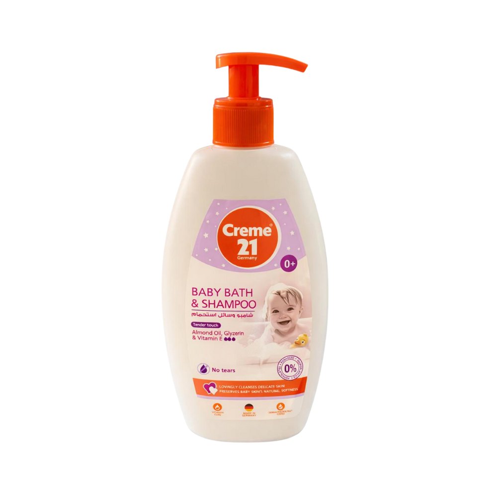 Creme21 Germany Baby Bath & Shampoo - 500ml | شامبو وحمام للأطفال كريم 21 – 500 مل