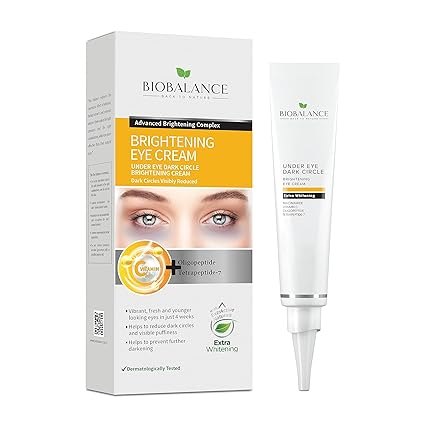 Bio Balance Brightening Eye Cream For Dark Circle - 15ml | بايو بالانس كريم مفتح للهالات تحت العين ومضاد للتجاعيد - 15 مل