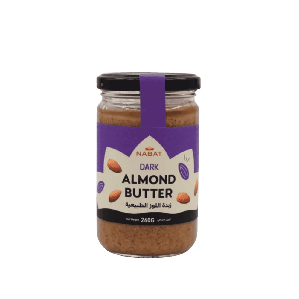 NABAT ORGANIC Dark Almond Butter - 260g | نبات زبدة لوز داكنة - 260غ